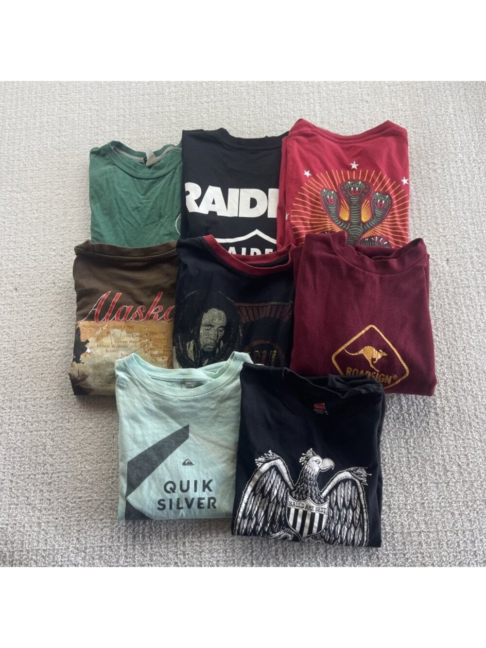 Bundle Lot x8 Y2K / VTG Clothing Shirt Men Sz M Graphic Tee Skater, NFL, Marley+
